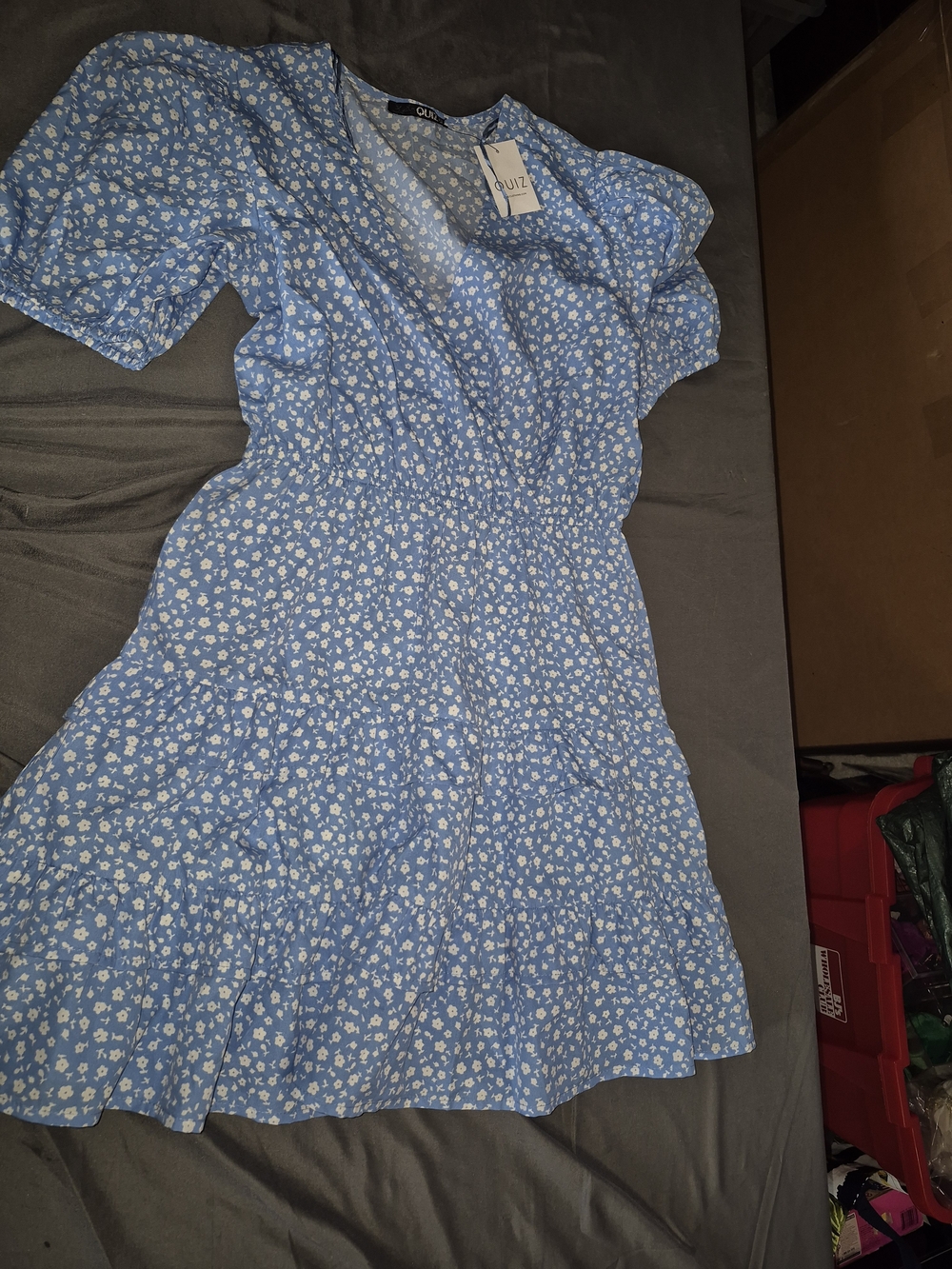 Blue Floral High-Low Dress by Quiz